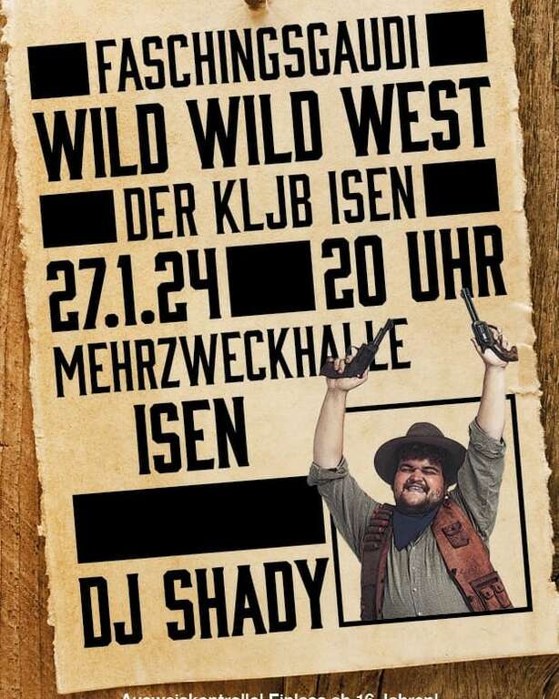 Faschingsgaudi-Wild-Wild-West-Mehrzweckhalle-Isen-KLJB-Isen-2024-01-27