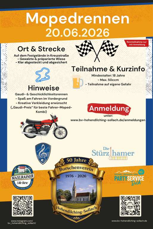 Mopedrennen-Schafkopfgaudi-Kreuzstrasse-BV-Hohendilching-Sollach-2026-06-20