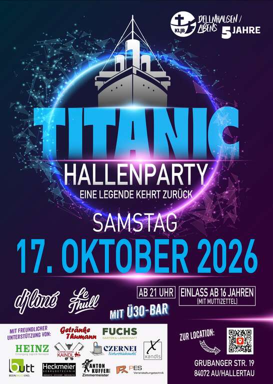 TITANIC-Hallenparty-Grubanger-Au-in-der-Hallertau-KLJB-DellnhausenAbens-2026-10-17