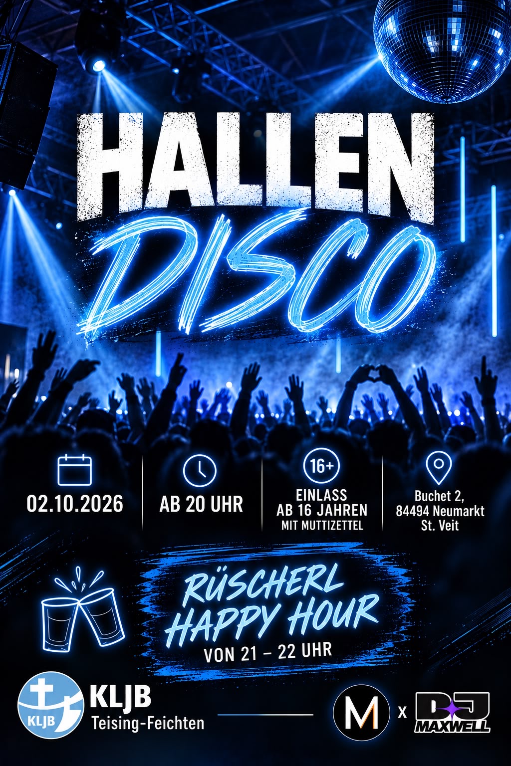 Hallendisco-Buchet-2-Neumarkt-Sankt-Veit-KLJB-Teising-Feichten-2026-10-02